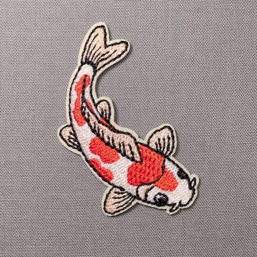 Koi Fish Embroidered Cute Animal Iron On Patch